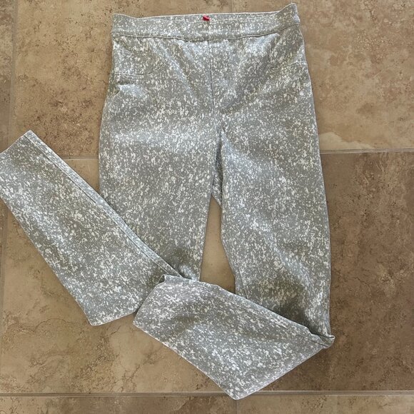 Spanx Pants Women's Speckled Gray Jean Ankle Leggings Stretch Shaping - Picture 3 of 8